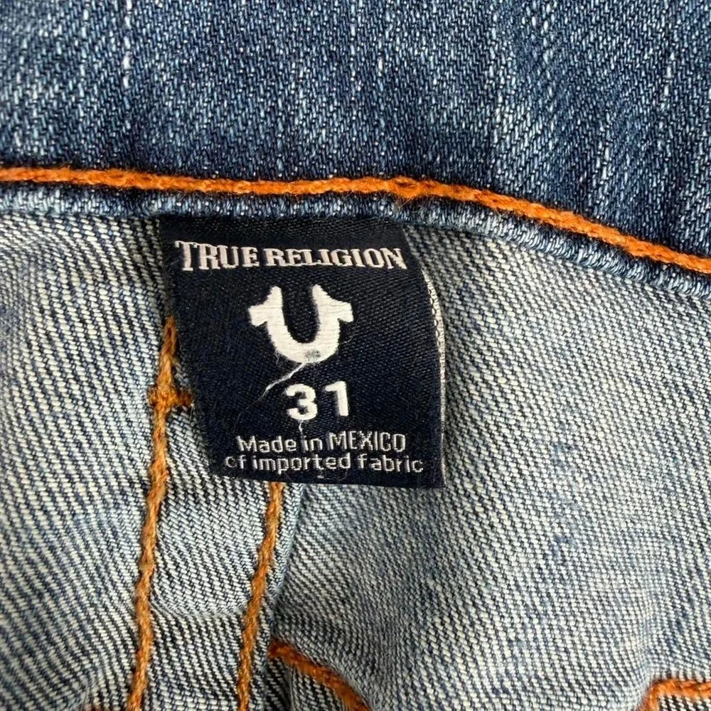 True‎ Religion Geno relaxed slim jeans 31 medium y2k biker distressed denim